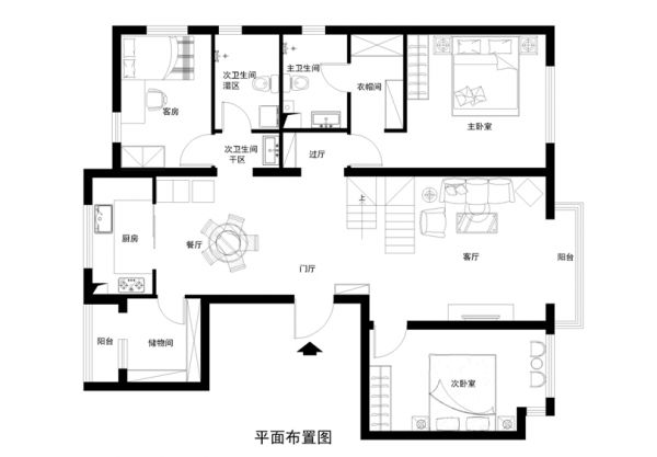 中国铁建花语城170平新中式风格完美家装