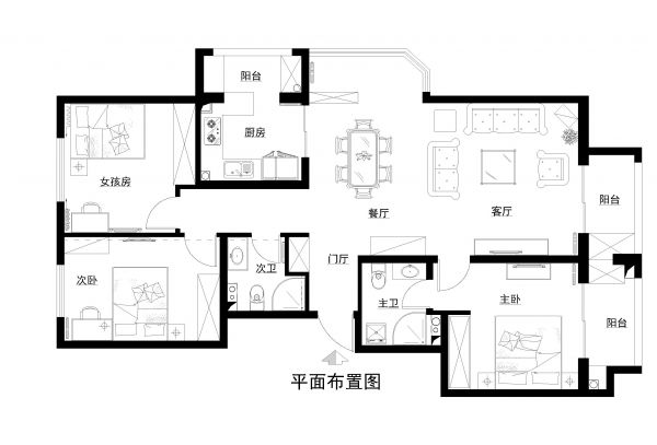 孔雀城大卫城120平西式古典风格案例赏析