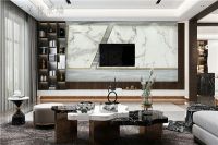 瓷石美水刀大板背景墙，追求家居极致中的艺术时尚！