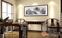 国画山水典雅秀丽 这样的书房你喜欢吗