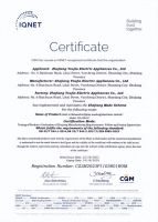 友嘉电器荣获“浙江制造”及IQNET国际互认证书