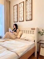 喜梦宝家居|少女心卧房水粉系列实木床