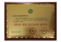 浙江美大荣获全国企业（质量）竞争力5A级·标杆单位