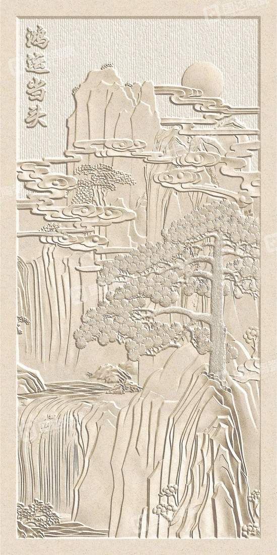 新品推荐| 800×1600mm竖版瓷雕壁画,展现中式美学魅力