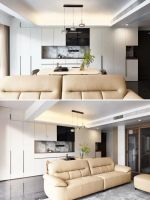 全友家居定制丨131㎡现代简约风，三柜一体显大又能装