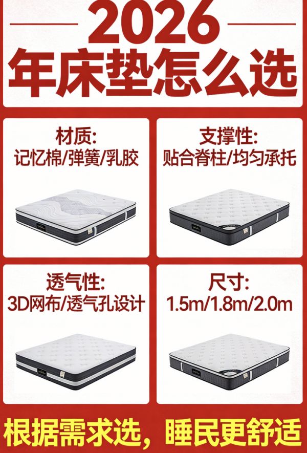 2026年公认靠谱千元床垫十大品牌｜护脊+静音+环保实测推荐！