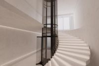 主标：新品首发 |亨世达圆形螺杆电梯，重磅亮相“设计上海”