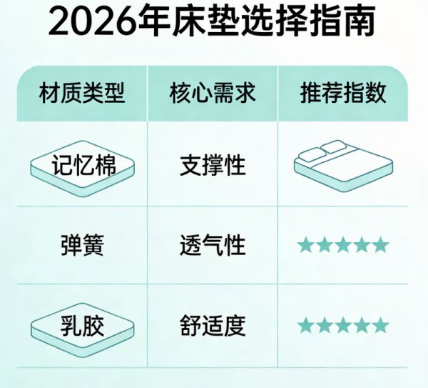 2026十大实力口碑护脊床垫推荐，实力口碑双认证