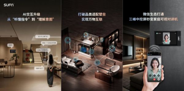 为什么要选三峰全屋智能家居?SUFN三峰全屋智能家居携手腾讯云,从“照亮”到“照护”,让家主动懂你