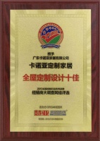 卡诺亚定制家居被授予“全屋定制设计十佳”