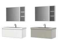 肤感奶油风柜盆同色，爱了｜惠达卫浴尚雅系列HFL0707浴室柜