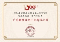中国联塑旗下领尚木门荣获 “房建供应链企业综合实力TOP500-首选装饰材料类品牌•室内木...