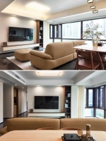 全友家居定制丨131㎡现代简约风，三柜一体显大又能装